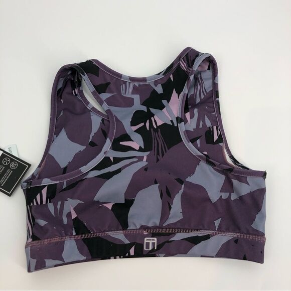 New Tahari Sports Bra Abstract Purple Size Small NWT - Picture 4 of 7